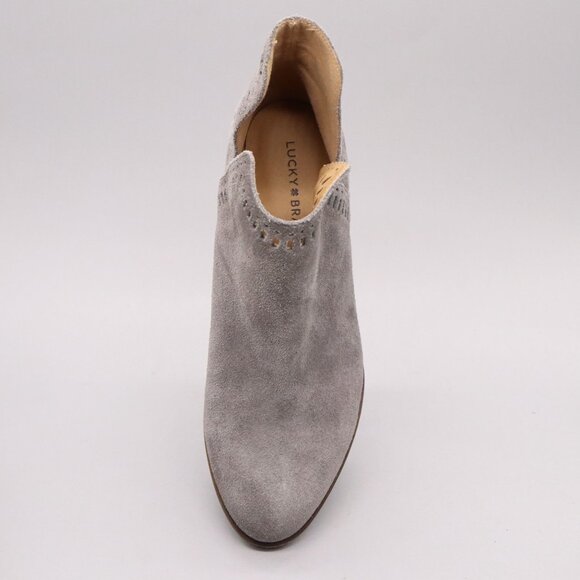 Lucky Brand Bustina Gray Slip On Ankle Boots Shoes Womens sz 9 Euro 39 Booties - Picture 8 of 16